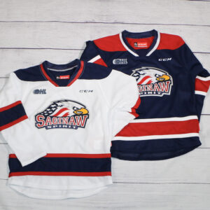 New Authentic Pro Stock CCM Saginaw Spirit Hockey Player Jersey 54 XL 7287  OHL